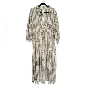 NWT Anthropologie The LouLou Avenue Carolita Printed Tiered Shirt Dress